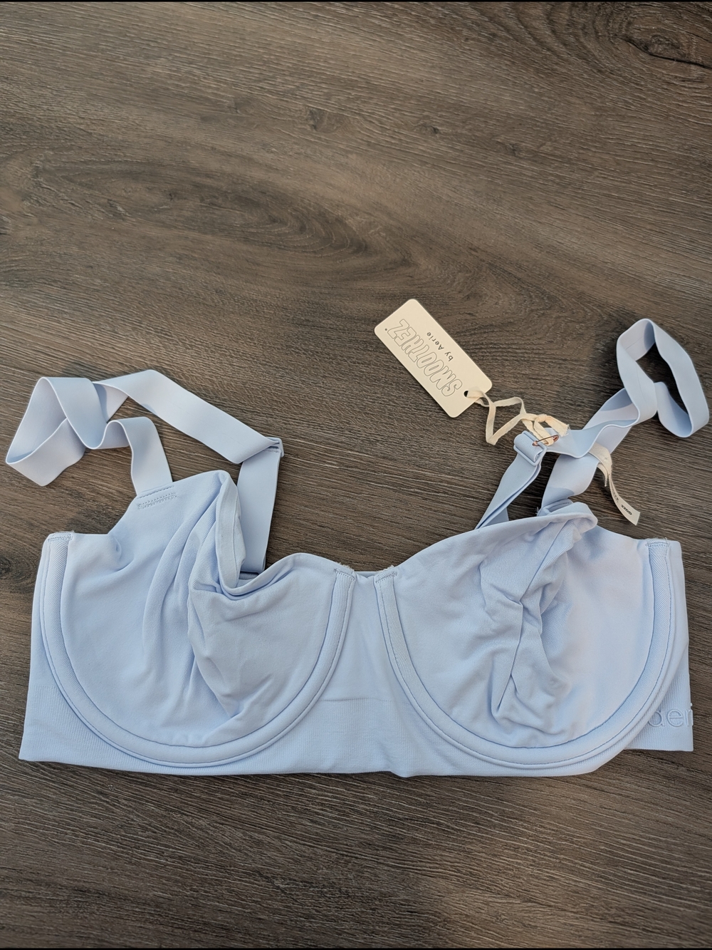 aerie Pale Blue Underwire Bralette with Adjustable Straps Smootheez